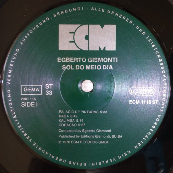Egberto Gismonti – Sol Do Meio Dia , ECM