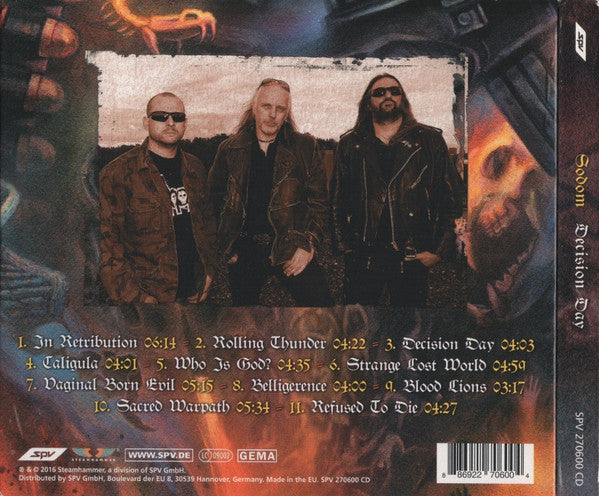 Sodom – Decision Day, Digipak+Poster