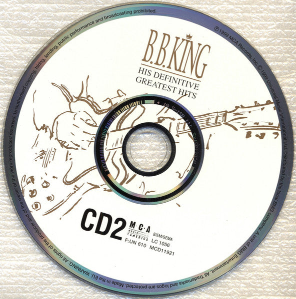 B.B. King – His Definitive Greatest Hits, 2xCD