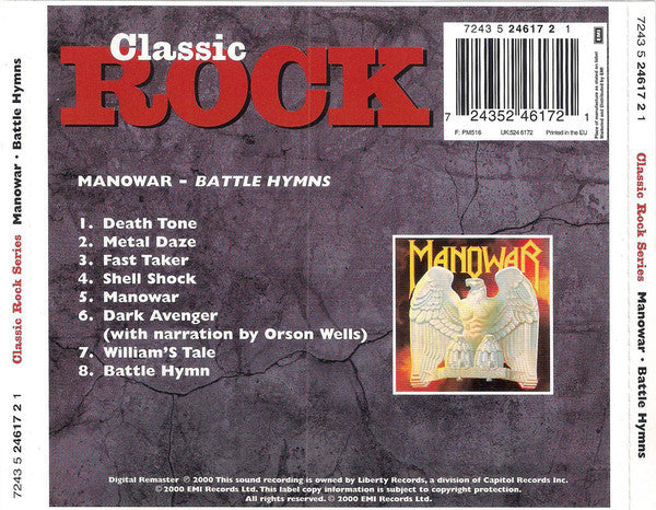 Manowar – Battle Hymns, Classic Rock Series