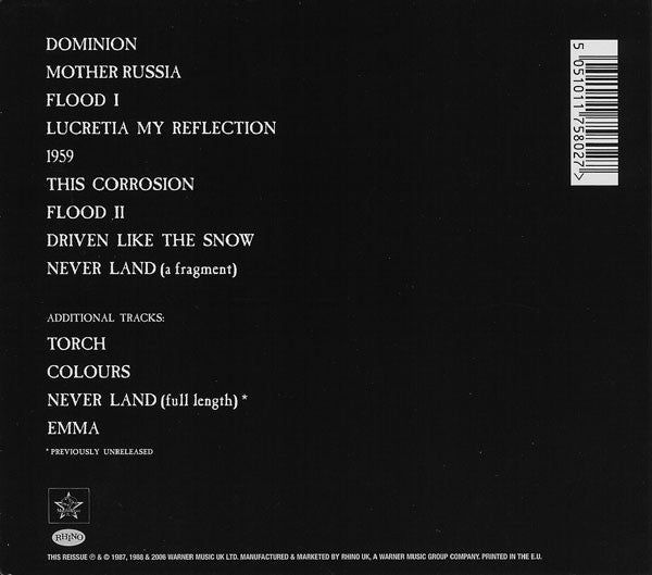 The Sisters Of Mercy – Floodland, Digipak