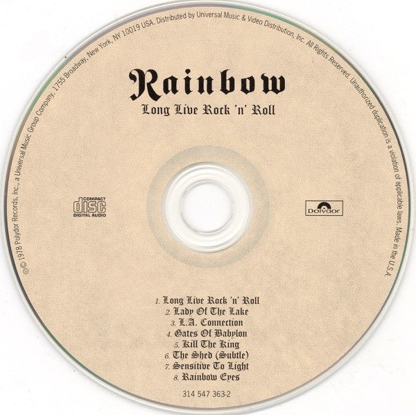 Rainbow – Long Live Rock 'N' Roll, The Rainbow Remasters