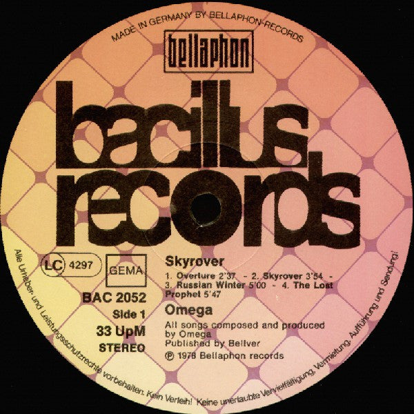 Omega – Skyrover, 1st Press