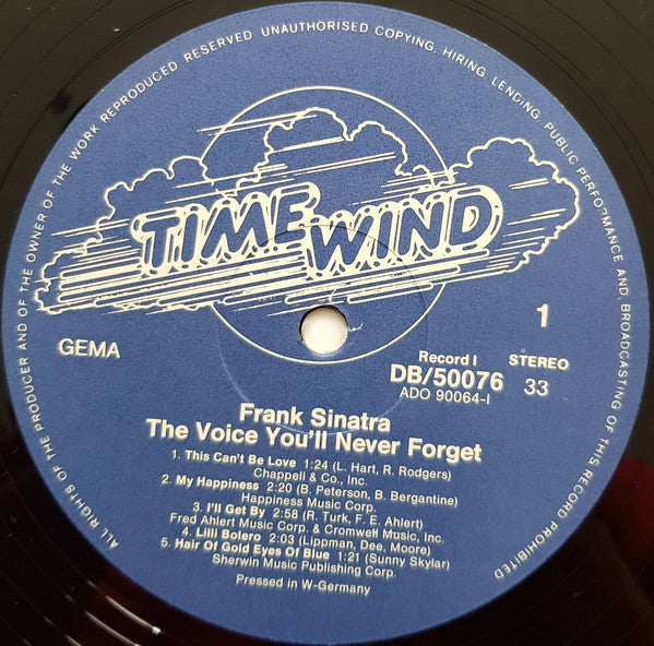 Frank Sinatra – The Voice You'll Never Forget , 2 LP , Gatefold