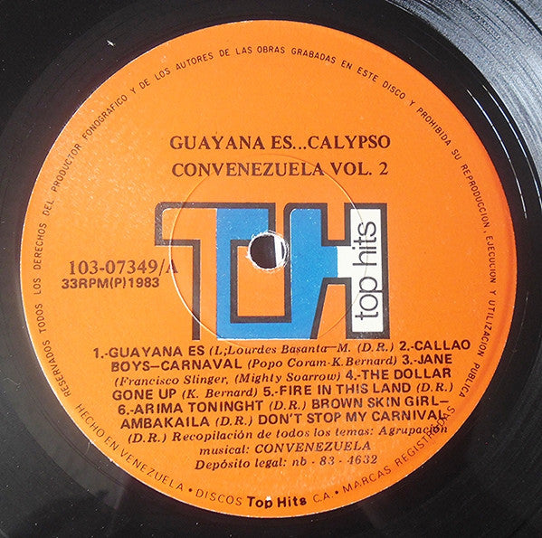 Convenezuela* – Guayana Es....Calypso (Vol. 2), 1st Press, Gatefold