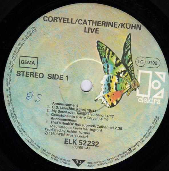 Coryell* / Catherine* / Kühn* – Live !