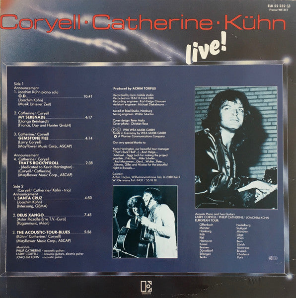 Coryell* / Catherine* / Kühn* – Live !