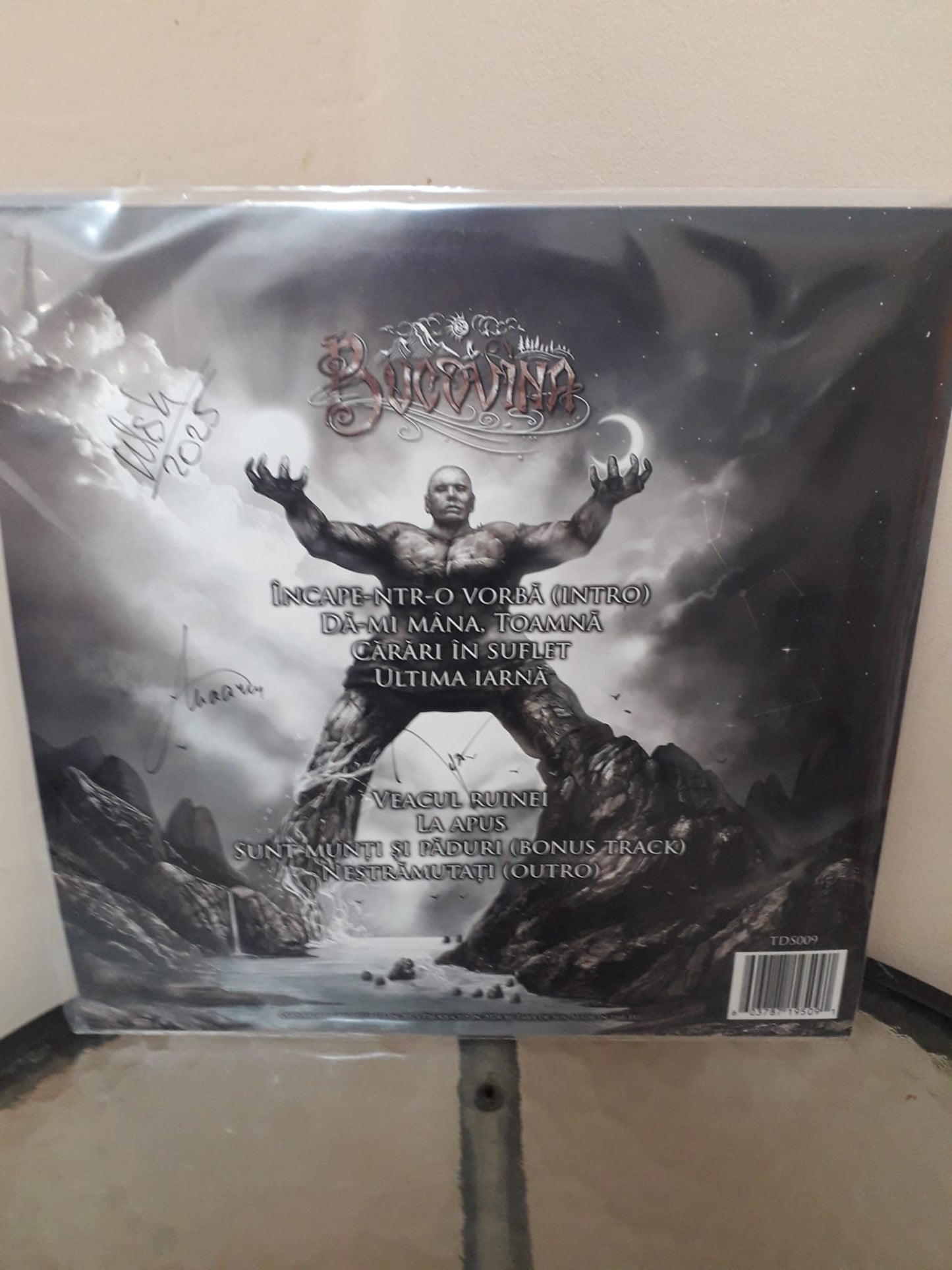 Bucovina – Nestrămutat   ,  blue marble vinyl , semnat de membrii trupei