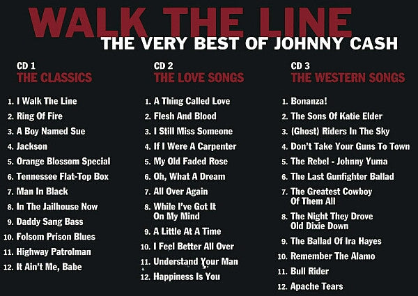 Johnny Cash – Walk The Line - The Very Best Of Johnny Cash,  3x CD