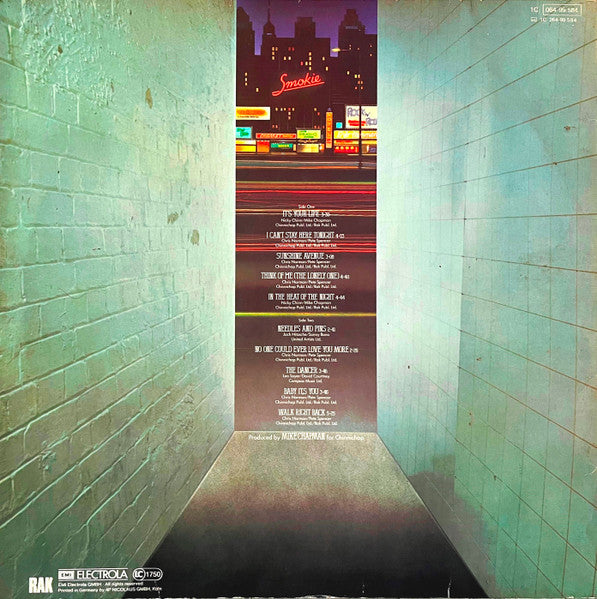 Smokie ‎– Bright Lights And Back Alleys