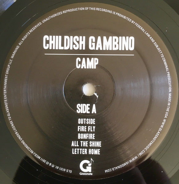 Childish Gambino – Camp   , 2 LP , Limited Edition,  180 g, Double Gatefold