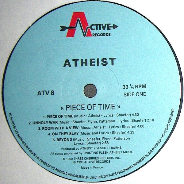 Atheist ‎– Piece Of Time