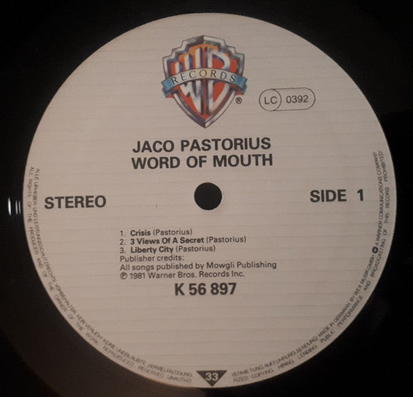 Jaco Pastorius ‎– Word Of Mouth