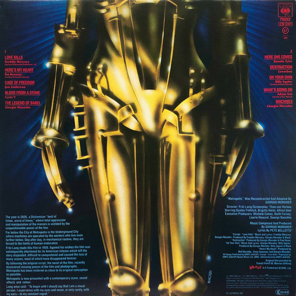 Various – Metropolis   ,  Gatefold  music composed by Giorgio Moroder