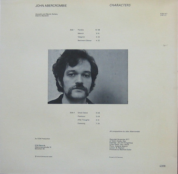 John Abercrombie ‎– Characters   ECM