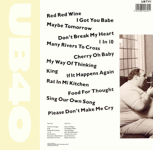 UB40 ‎– The Best Of UB40 - Volume One     , Gatefold