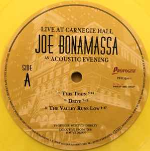 Joe Bonamassa ‎– Live At Carnegie Hall – An Acoustic Evening    ,   3×LP, Limited Edition, Yellow Translucent
