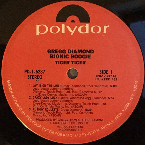 Gregg Diamond, Bionic Boogie ‎– Tiger Tiger