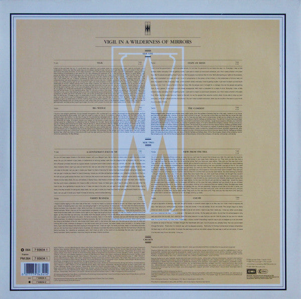 Fish ‎– Vigil In A Wilderness Of Mirrors   ,  Gatefold