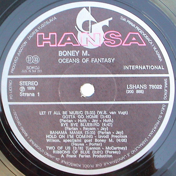 Boney M. - Oceans Of Fantasy, Gatefold