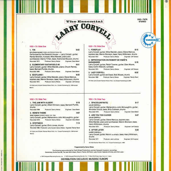 Larry Coryell – The Essential   ,  2LP , Gatefold