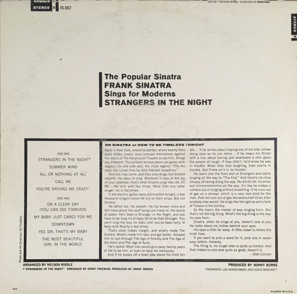 Frank Sinatra – Strangers In The Night