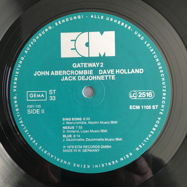 John Abercrombie, Dave Holland, Jack DeJohnette – Gateway 2  ,  ECM