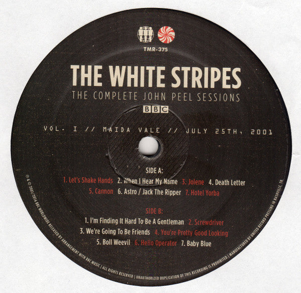 The White Stripes – The Complete John Peel Sessions, 2xLP, Gatefold