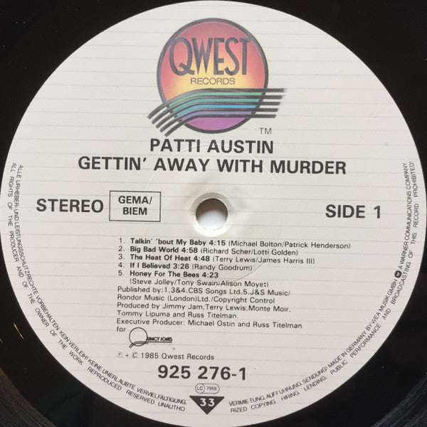 Patti Austin ‎– Gettin' Away With Murder