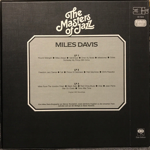 Miles Davis – The Masters Of Jazz - Miles Davis, 3xLP, Box Set, Club Edition