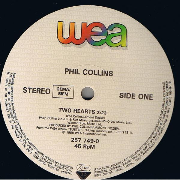 Phil Collins – Two Hearts    ,  MAXI