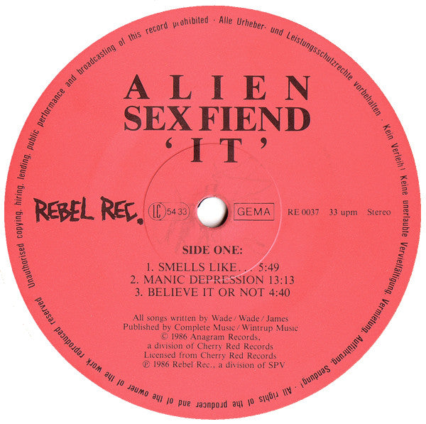 Alien Sex Fiend – “It” The Album