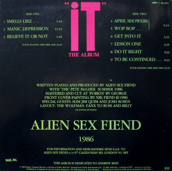 Alien Sex Fiend – “It” The Album