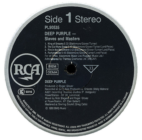 Deep Purple – Slaves And Masters