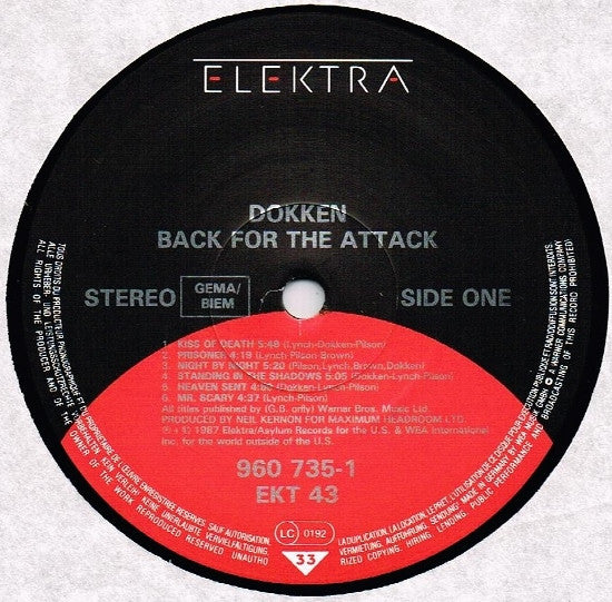 Dokken ‎– Back For The Attack