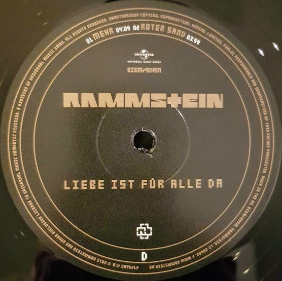 Rammstein – Liebe Ist Für Alle Da  ,  2LP , Booklet , Gatefold , 180 gram