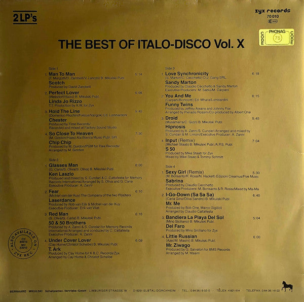 The Best Of Italo-Disco Vol. 10   , 2LP , Limited Edition,  Gatefold