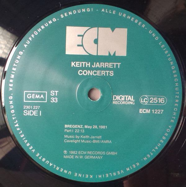 Keith Jarrett ‎– Concerts   ,   Box set , 3 LP , ECM