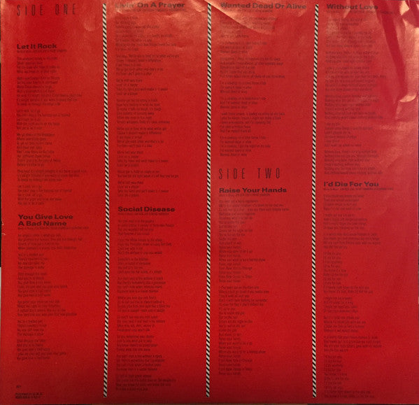 Bon Jovi – Slippery When Wet