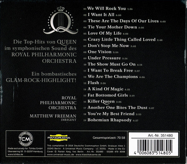 Royal Philharmonic Orchestra – Symphonic Queen  ,  CD