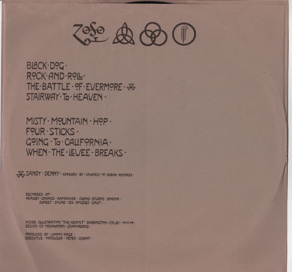 Led Zeppelin – Untitled, Gatefold