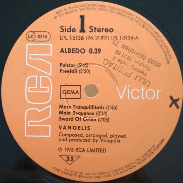 Vangelis – Albedo 0.39