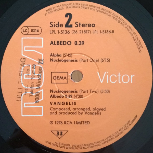 Vangelis – Albedo 0.39