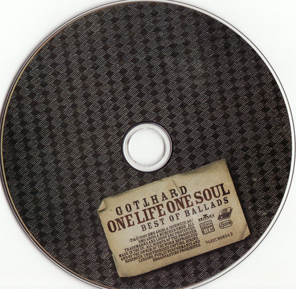 Gotthard – One Life One Soul - Best Of Ballads  ,  Digipak , CD