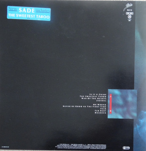 Sade – Promise, Gatefold Sleeve