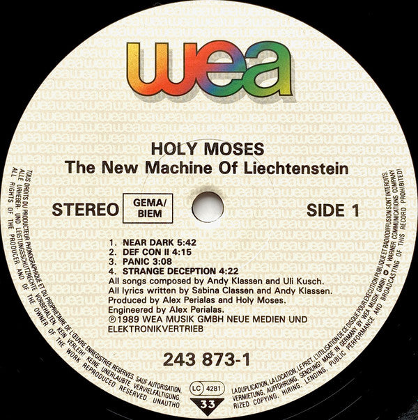 Holy Moses ‎– The New Machine Of Liechtenstein