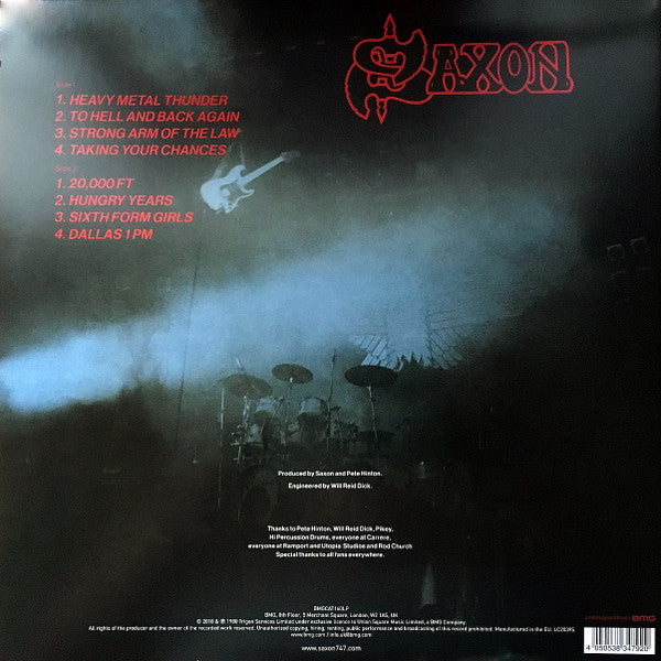 Saxon – Strong Arm Of The Law     , Gatefold , Limited Edition, White/Black/Red Splatter