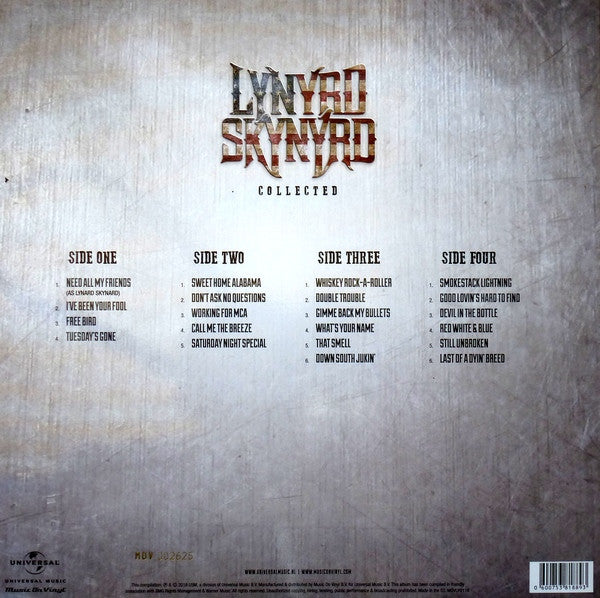 Lynyrd Skynyrd – Collected, 2xLP, Gatefold, Limited Edition Yellow Vinyl, Numbered( 2761/ 7500), incl. 4 pg booklet