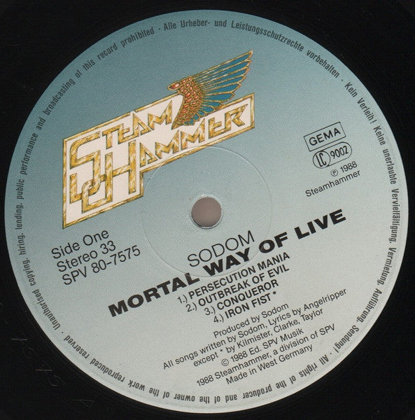 Sodom ‎– Mortal Way Of Live    ,  2LP