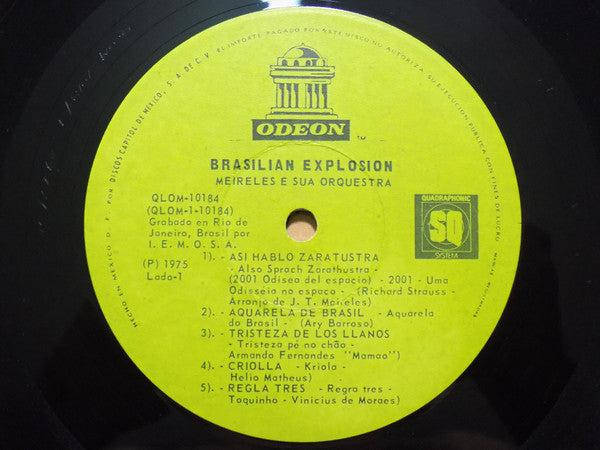 Meireles E Sua Orquestra* – Brasilian Explosion   ,   Quadraphonic